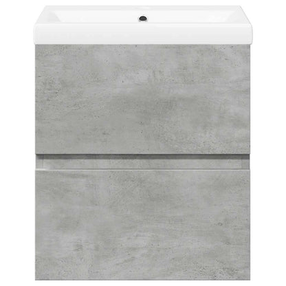 vidaXL Ensemble de meubles de salle de bain 2 pcs Gris béton Bois d'ingénierie