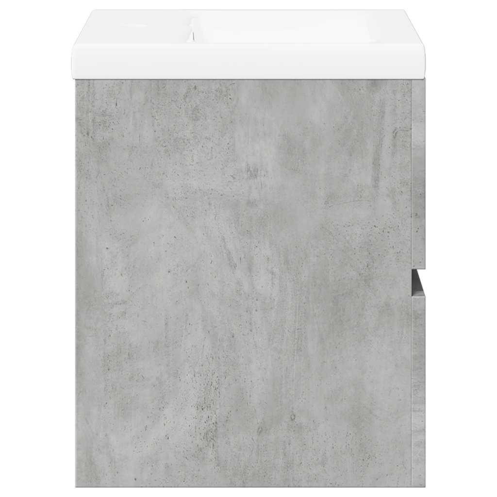 vidaXL Ensemble de meubles de salle de bain 2 pcs Gris béton Bois d'ingénierie