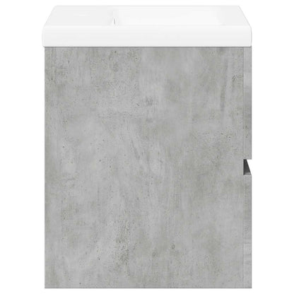 vidaXL Ensemble de meubles de salle de bain 2 pcs Gris béton Bois d'ingénierie