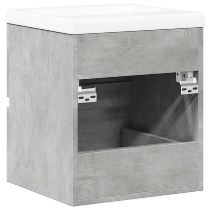 vidaXL Ensemble de meubles de salle de bain 2 pcs Gris béton Bois d'ingénierie