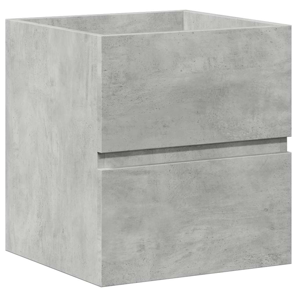 vidaXL Ensemble de meubles de salle de bain 2 pcs Gris béton Bois d'ingénierie