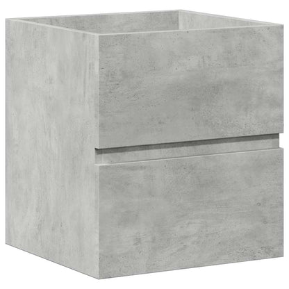vidaXL Ensemble de meubles de salle de bain 2 pcs Gris béton Bois d'ingénierie