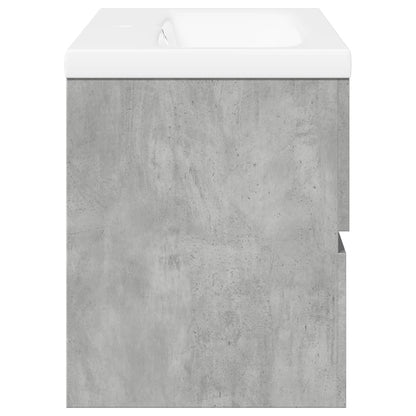 vidaXL Ensemble de meubles de salle de bain 2 pcs Gris béton Bois d'ingénierie
