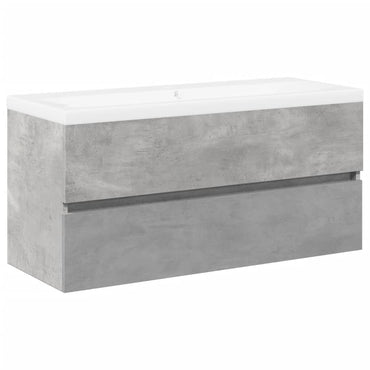 vidaXL Ensemble de meubles de salle de bain 2 pcs Gris béton Bois d'ingénierie