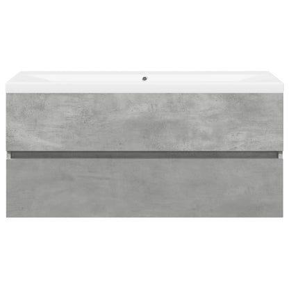 vidaXL Ensemble de meubles de salle de bain 2 pcs Gris béton Bois d'ingénierie
