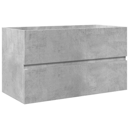 vidaXL Ensemble de meubles de salle de bain 3 pcs Gris béton Bois d'ingénierie