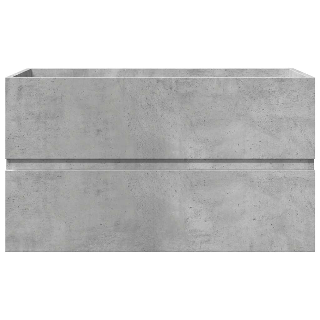 vidaXL Ensemble de meubles de salle de bain 3 pcs Gris béton Bois d'ingénierie