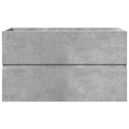vidaXL Ensemble de meubles de salle de bain 3 pcs Gris béton Bois d'ingénierie