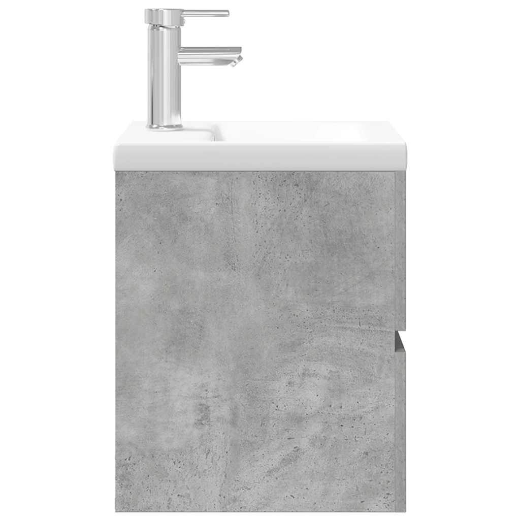 vidaXL Ensemble de meubles de salle de bain 2 pcs Gris béton Bois d'ingénierie