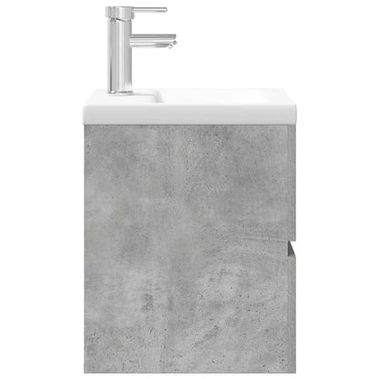 vidaXL Ensemble de meubles de salle de bain 2 pcs Gris béton Bois d'ingénierie