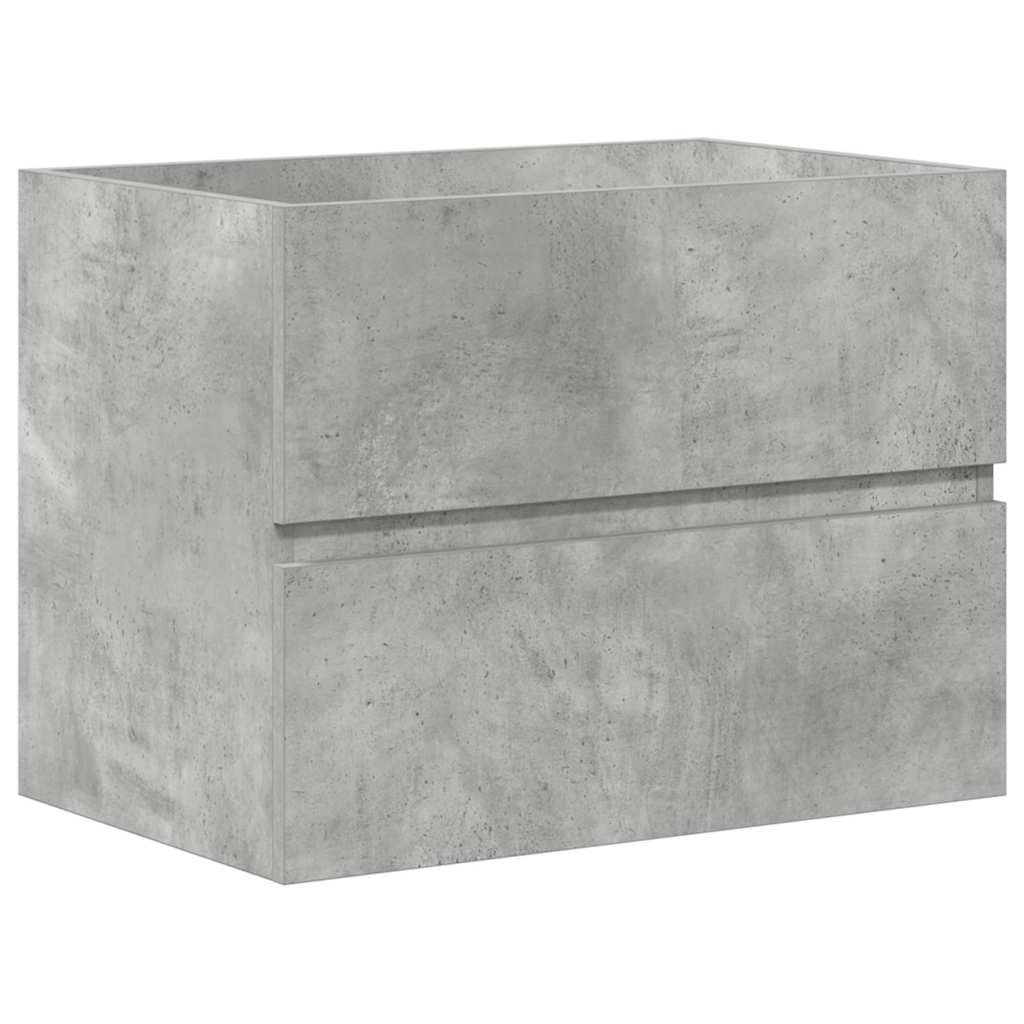 vidaXL Ensemble de meubles de salle de bain 2 pcs Gris béton Bois d'ingénierie