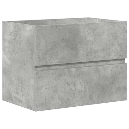 vidaXL Ensemble de meubles de salle de bain 2 pcs Gris béton Bois d'ingénierie