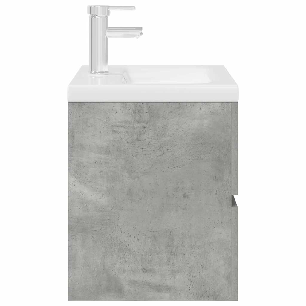 vidaXL Ensemble de meubles de salle de bain 2 pcs Gris béton Bois d'ingénierie
