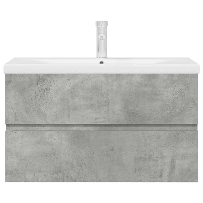 vidaXL Ensemble de meubles de salle de bain 2 pcs Gris béton Bois d'ingénierie