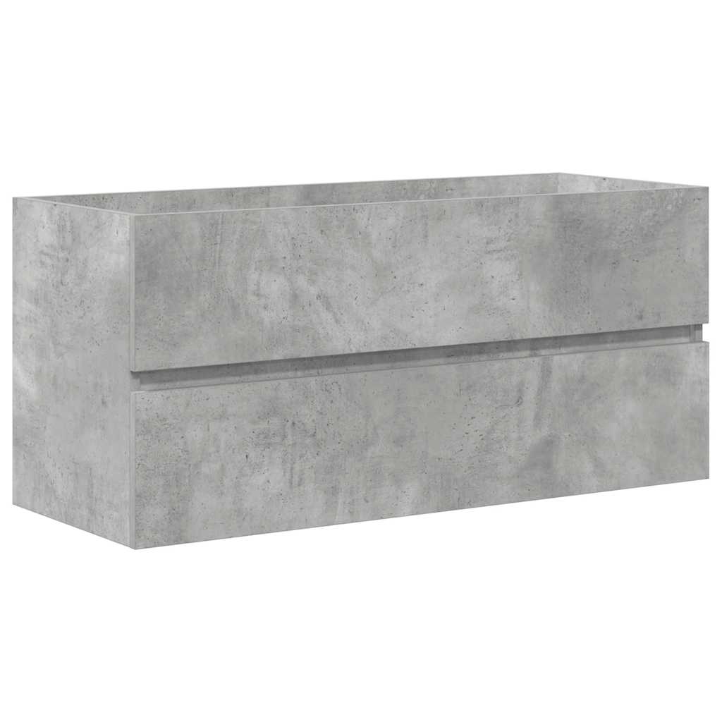 vidaXL Ensemble de meubles de salle de bain 2 pcs Gris béton Bois d'ingénierie