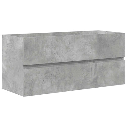 vidaXL Ensemble de meubles de salle de bain 2 pcs Gris béton Bois d'ingénierie