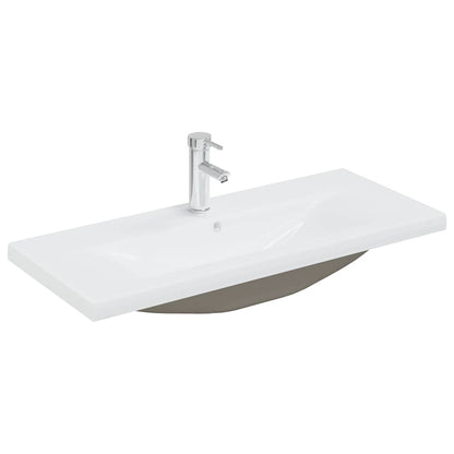 vidaXL Ensemble de meubles de salle de bain 2 pcs Gris béton Bois d'ingénierie
