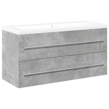 vidaXL 2-tlg. Badmöbel-Set Betongrau Holzwerkstoff