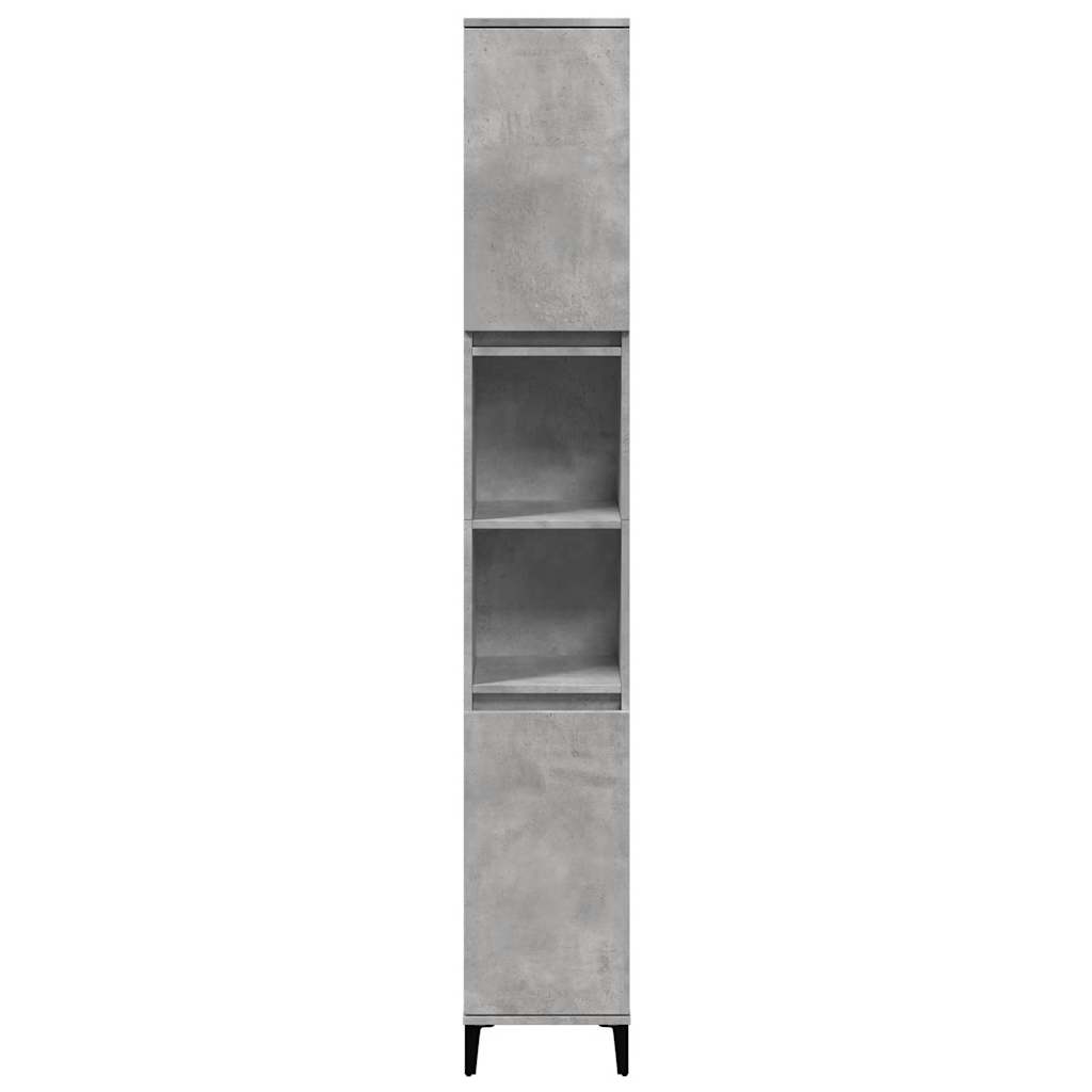 vidaXL Ensemble de meubles de salle de bain 3 pcs Gris béton Bois d'ingénierie