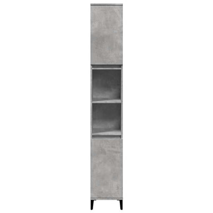 vidaXL Ensemble de meubles de salle de bain 3 pcs Gris béton Bois d'ingénierie