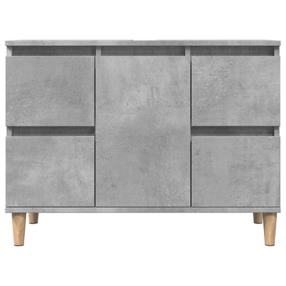 vidaXL 3-tlg. Badmöbel-Set Betongrau Holzwerkstoff