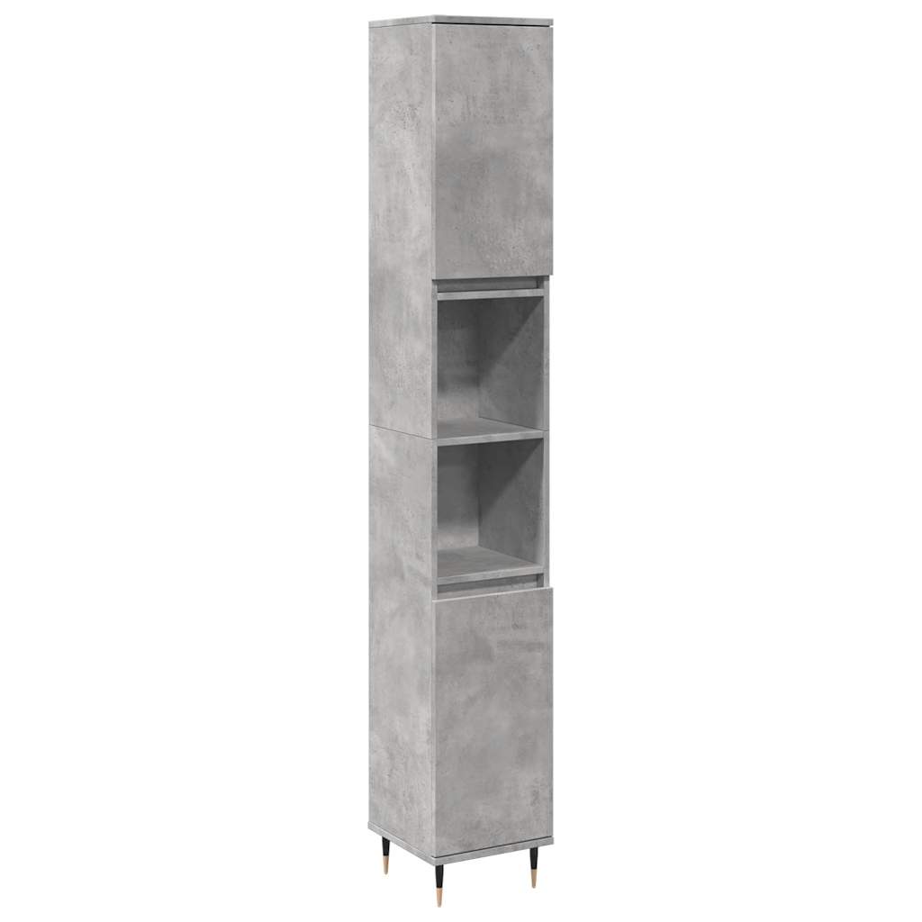 vidaXL Ensemble de meubles de salle de bain 3 pcs Gris béton Bois d'ingénierie