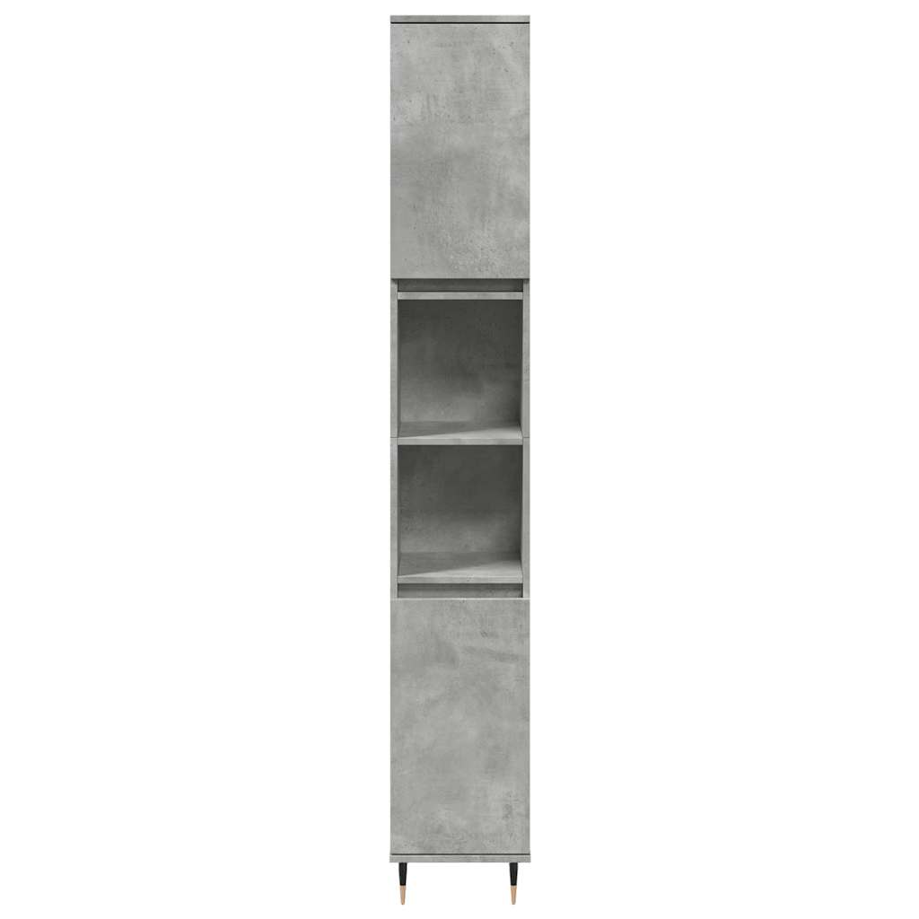 vidaXL Ensemble de meubles de salle de bain 3 pcs Gris béton Bois d'ingénierie
