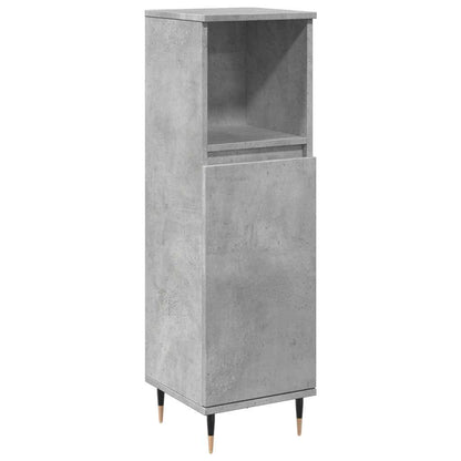 vidaXL Ensemble de meubles de salle de bain 3 pcs Gris béton Bois d'ingénierie