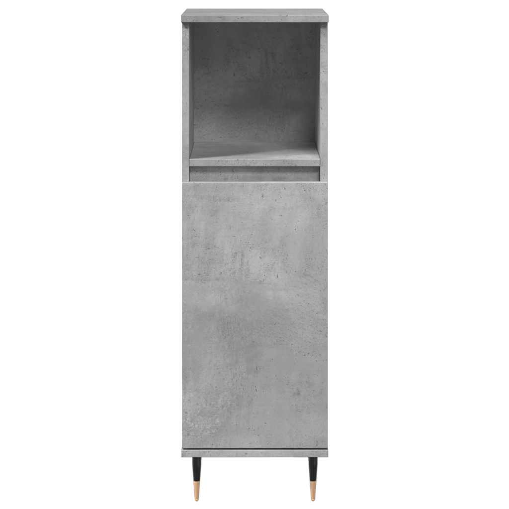 vidaXL Ensemble de meubles de salle de bain 3 pcs Gris béton Bois d'ingénierie