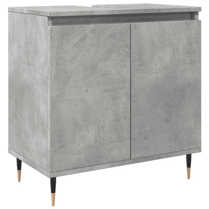 vidaXL Ensemble de meubles de salle de bain 3 pcs Gris béton Bois d'ingénierie