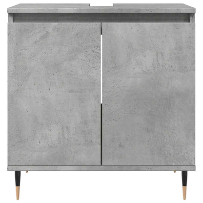 vidaXL Ensemble de meubles de salle de bain 3 pcs Gris béton Bois d'ingénierie