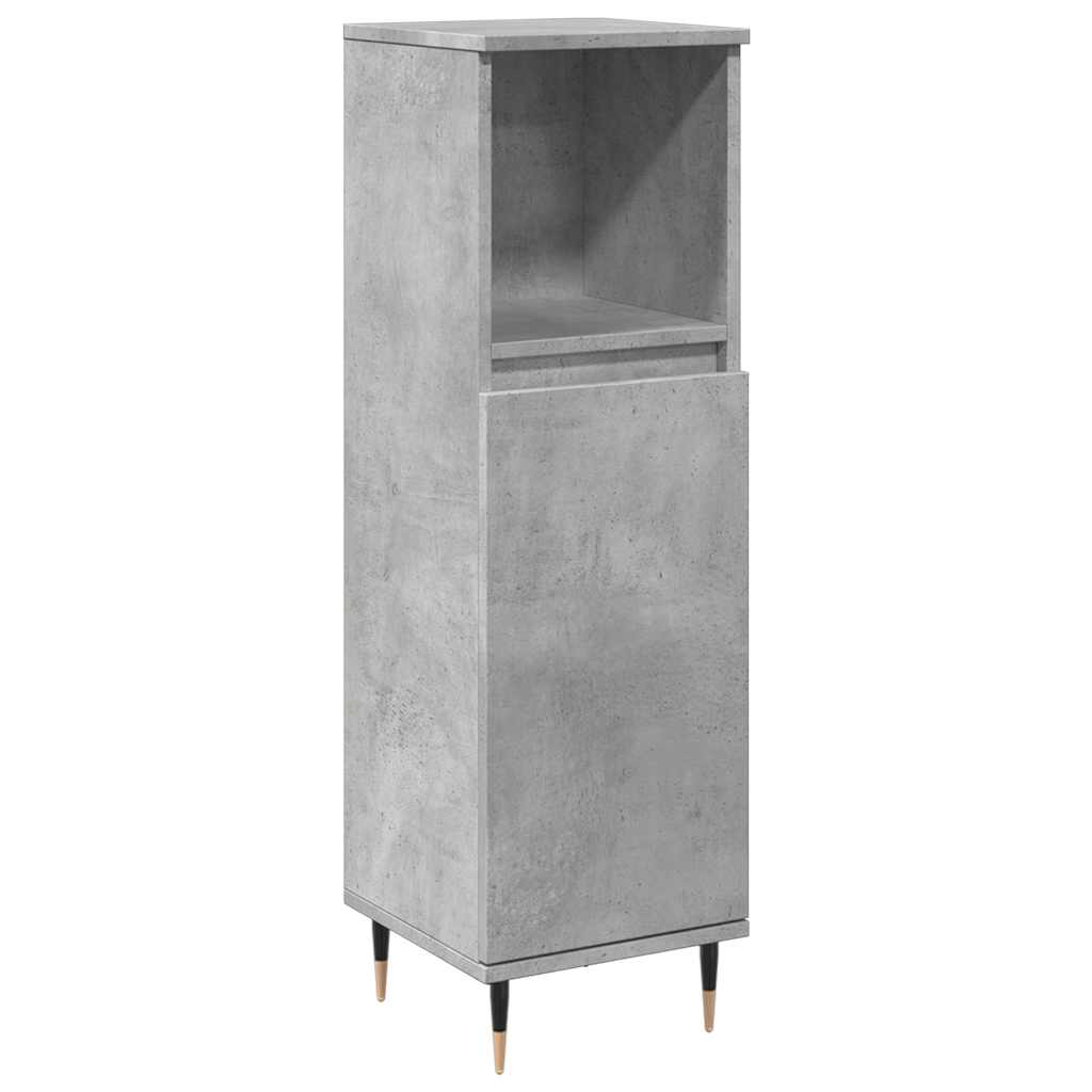 vidaXL Ensemble de meubles de salle de bain 3 pcs Gris béton Bois d'ingénierie