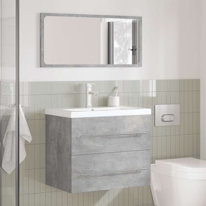vidaXL Ensemble de meubles de salle de bain 2 pcs Gris béton Bois d'ingénierie