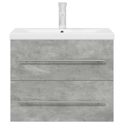 vidaXL Ensemble de meubles de salle de bain 2 pcs Gris béton Bois d'ingénierie