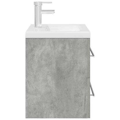vidaXL Ensemble de meubles de salle de bain 2 pcs Gris béton Bois d'ingénierie
