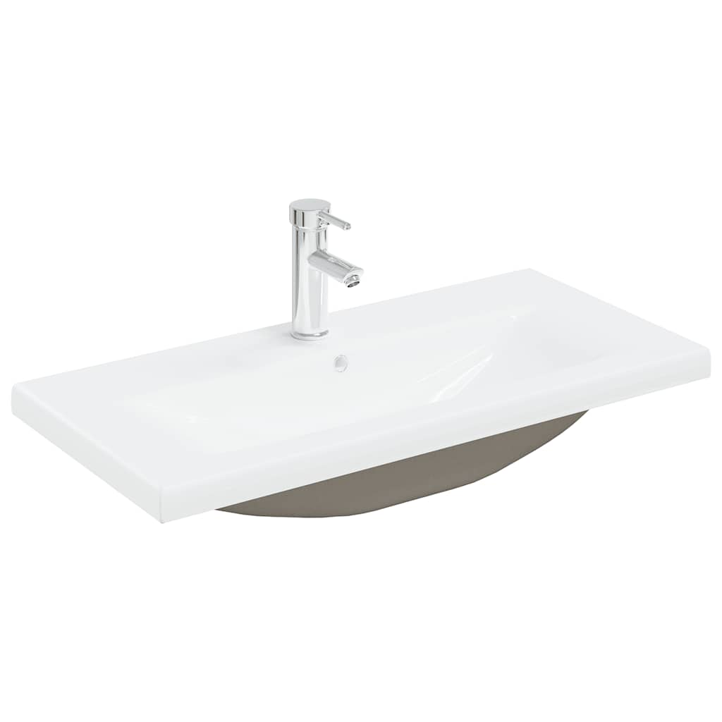 vidaXL Ensemble de meubles de salle de bain 2 pcs Gris béton Bois d'ingénierie