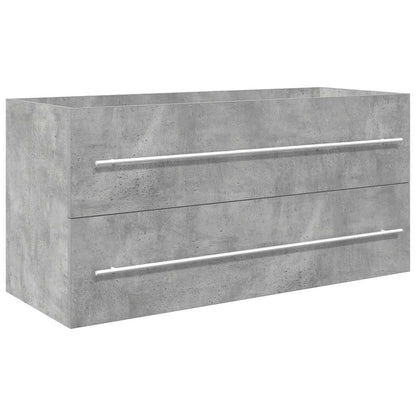vidaXL Ensemble de meubles de salle de bain 2 pcs Gris béton Bois d'ingénierie