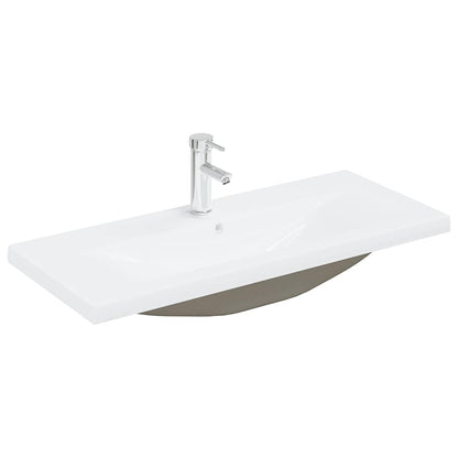 vidaXL Ensemble de meubles de salle de bain 2 pcs Gris béton Bois d'ingénierie