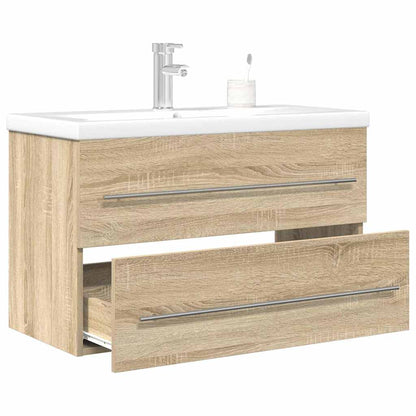vidaXL 2-tlg. Badmöbel-Set Sonoma-Eiche Holzwerkstoff