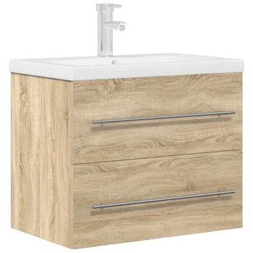 vidaXL Ensemble de meubles de salle de bain 2 pièces Aggloméré chêne Sonoma