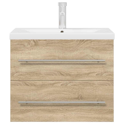 vidaXL Ensemble de meubles de salle de bain 2 pièces Aggloméré chêne Sonoma