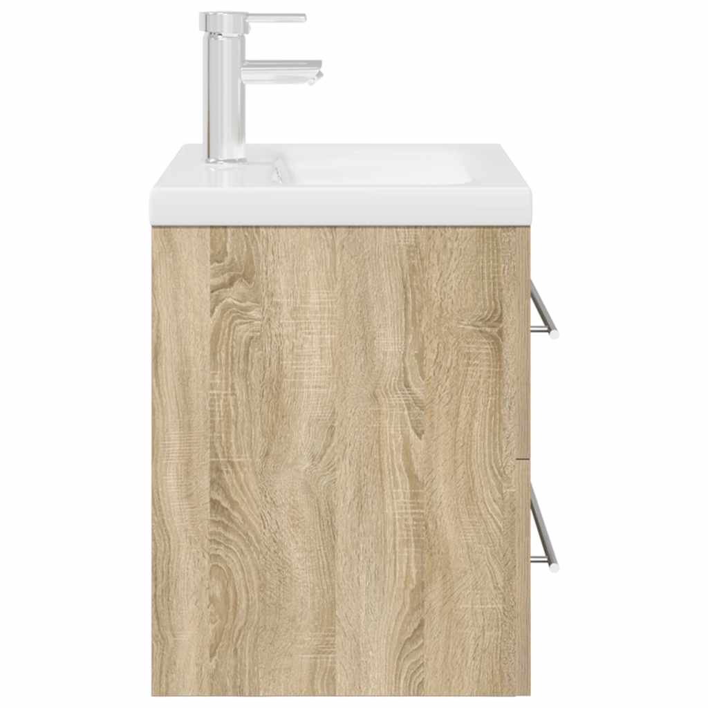 vidaXL Ensemble de meubles de salle de bain 2 pièces Aggloméré chêne Sonoma