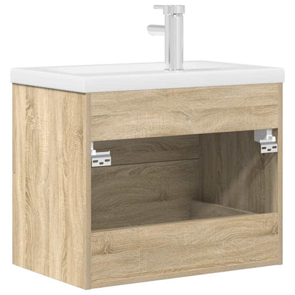 vidaXL Ensemble de meubles de salle de bain 2 pièces Aggloméré chêne Sonoma