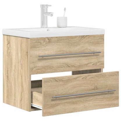 vidaXL Ensemble de meubles de salle de bain 2 pièces Aggloméré chêne Sonoma
