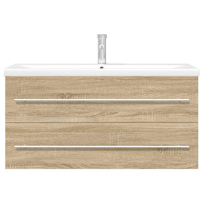 vidaXL Ensemble de meubles de salle de bain 2 pièces Aggloméré chêne Sonoma
