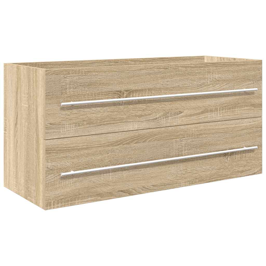 vidaXL Ensemble de meubles de salle de bain 2 pièces Aggloméré chêne Sonoma