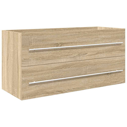 vidaXL Ensemble de meubles de salle de bain 2 pièces Aggloméré chêne Sonoma