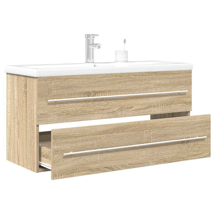 vidaXL Ensemble de meubles de salle de bain 2 pièces Aggloméré chêne Sonoma