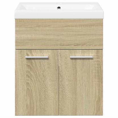 vidaXL Ensemble de meubles de salle de bain 2 pièces Aggloméré chêne Sonoma