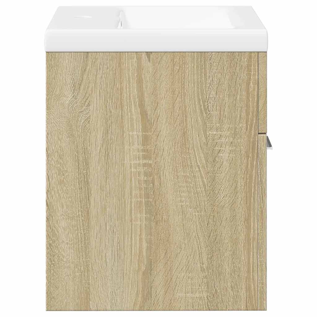 vidaXL Ensemble de meubles de salle de bain 2 pièces Aggloméré chêne Sonoma